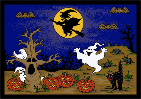 Seasonal Halloween Hallow's Eve Midnight Rug