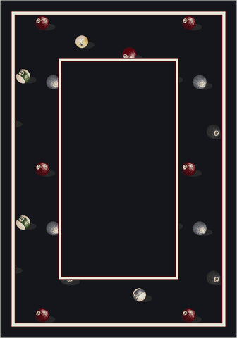 Theme Rugs 2 Billiards Border Rug