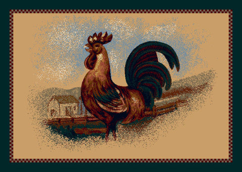 Seasonal Provincial Rooster Rug
