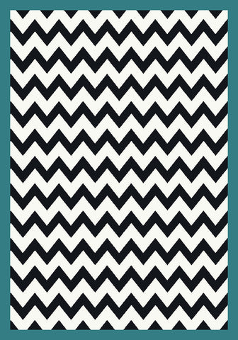 Black & White Vibe Border Rug