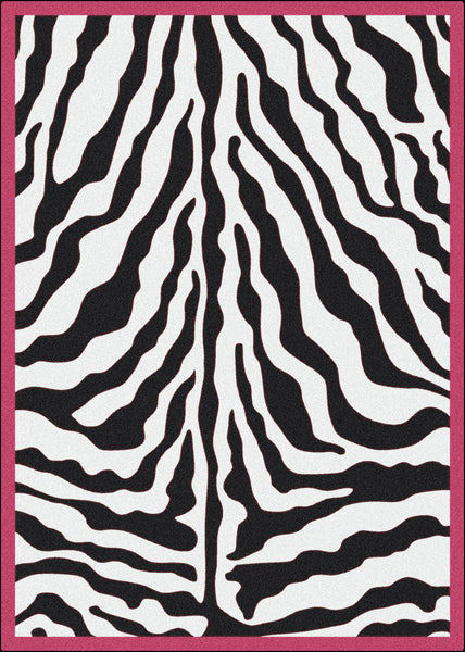 Black & White Zebra Glam Rug