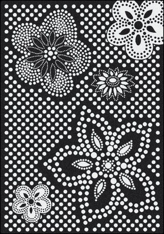 Black & White Eyelet Rug