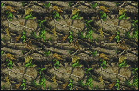 Realtree Hardwood Green Solid Camo Rug