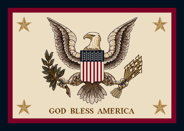 Seasonal God Bless America Rug