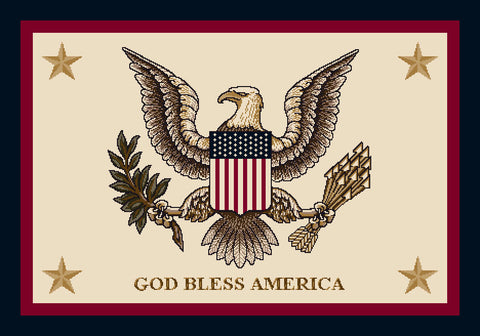 Seasonal God Bless America Rug