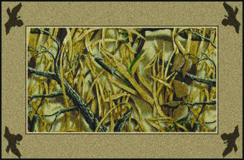 Realtree Wetlands Solid Border Rug