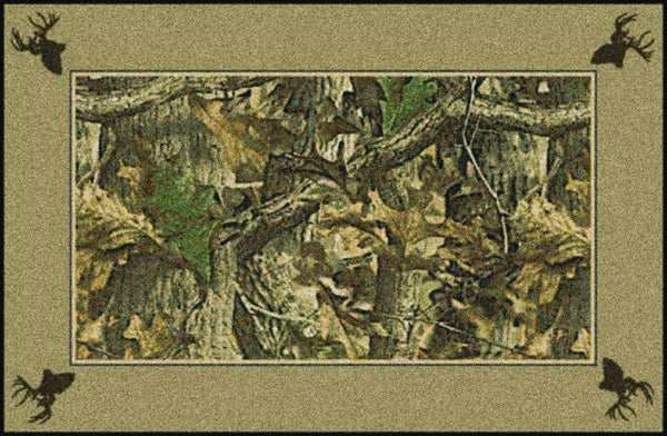 Realtree Timber Solid Border Rug