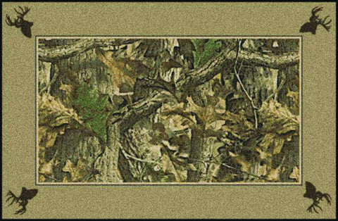 Realtree Timber Solid Border Rug