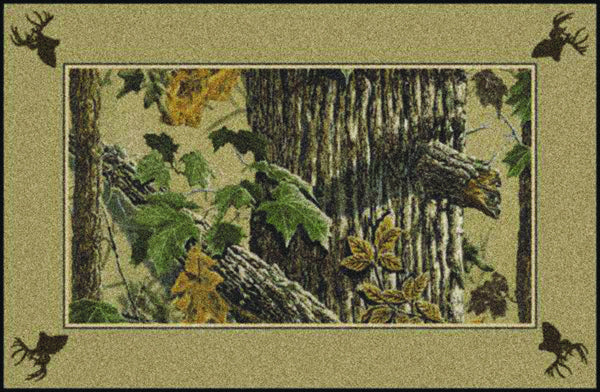 Realtree X-tra Brown Solid Border Rug