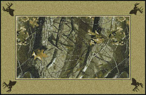 Realtree Hardwoods Solid Border Rug