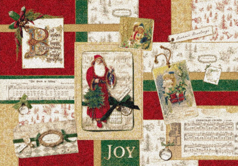 Holiday Antique Santa Wintery Rug
