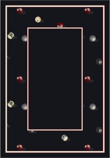 Theme Rugs 2 Billiards Border Rug