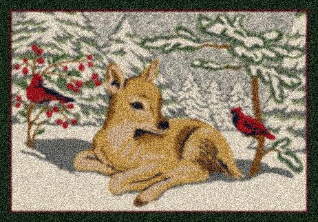 Holiday Deer Rug