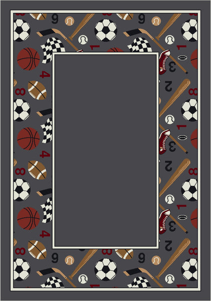 Theme Rugs 2 Good Sport Border Rug