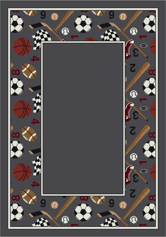 Theme Rugs 2 Good Sport Border Rug