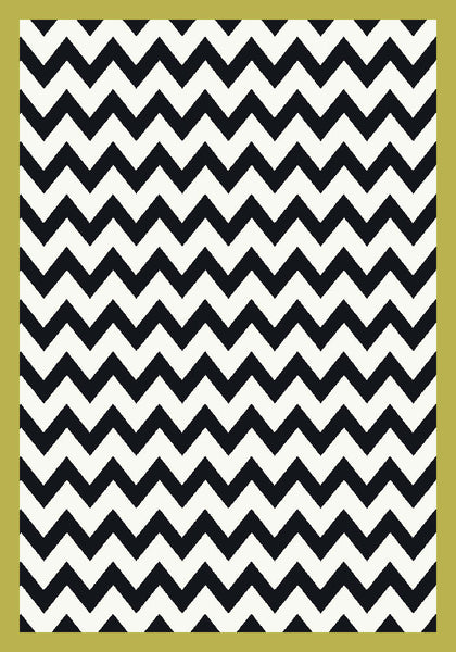 Black & White Vibe Border Rug