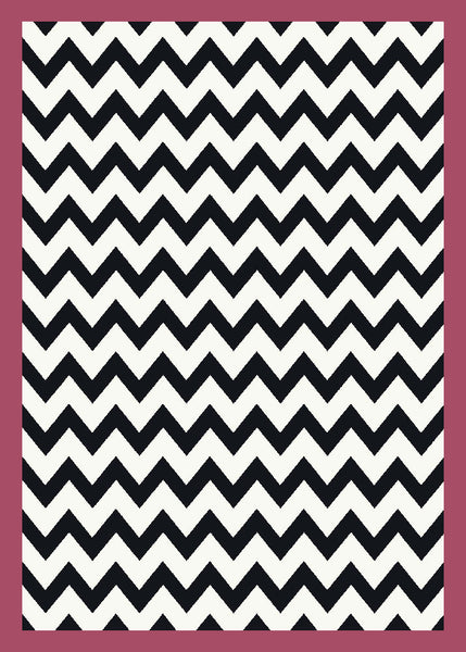 Black & White Vibe Border Rug