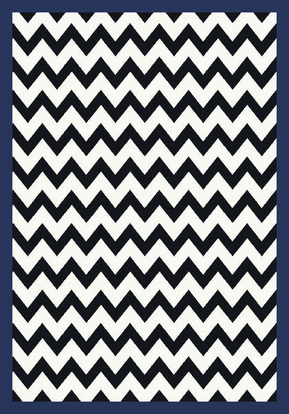 Black & White Vibe Border Rug