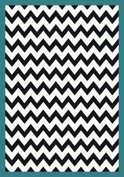 Black & White Vibe Border Rug