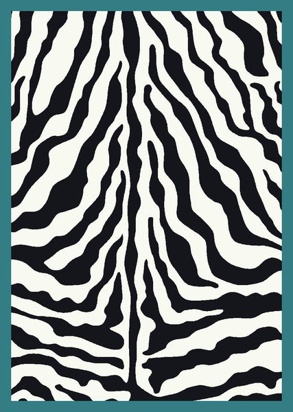 Black & White Zebra Glam Rug